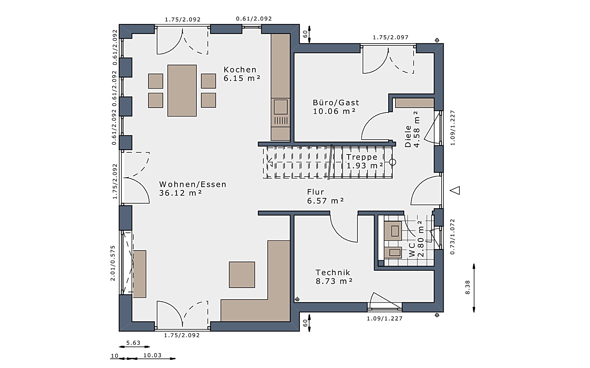 Erdgeschoss SmartSpace-E-140 E3 von Schwabenhaus GmbH & Co. KG