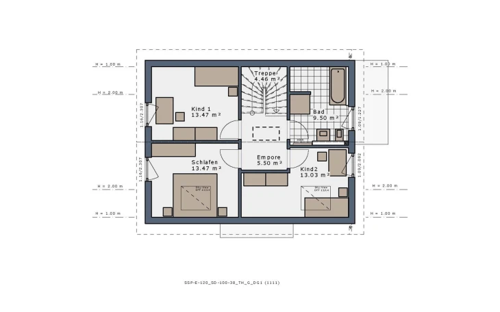 Schwabenhaus - Musterhaus SmartSpace Einfamilienhäuser Obergeschoss