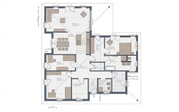 Grundriss Walmdach Solitaire-B-130 E1 von Schwabenhaus