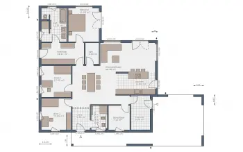 Grundriss Bungalow Solitaire-B-150 E4 von Schwabenhaus