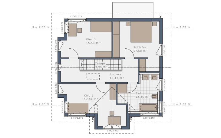 Schwabenhaus - Musterhaus Solitaire-E-145 E5 Dachgeschoss