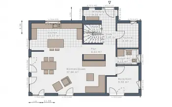 Grundriss Satteldach Solitaire-E-155 E1 von Schwabenhaus