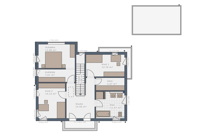 Schwabenhaus - Musterhaus Solitaire-E-155 E9 Obergeschoss