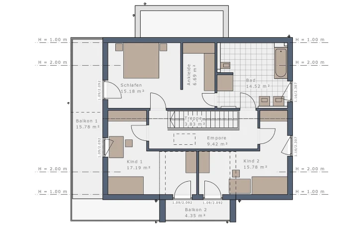 Schwabenhaus - Musterhaus Solitaire-E-165 E3 Dachgeschoss