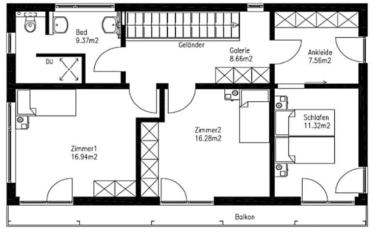 Sonnleitner - Musterhaus Panitz Obergeschoss