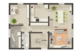 Grundriss Familienhaus Bodensee 129 von Town & Country Haus