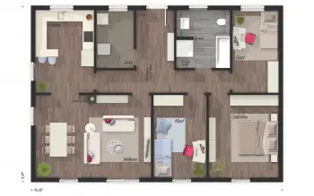Grundriss Bungalow Bungalow 110 von Town & Country Haus
