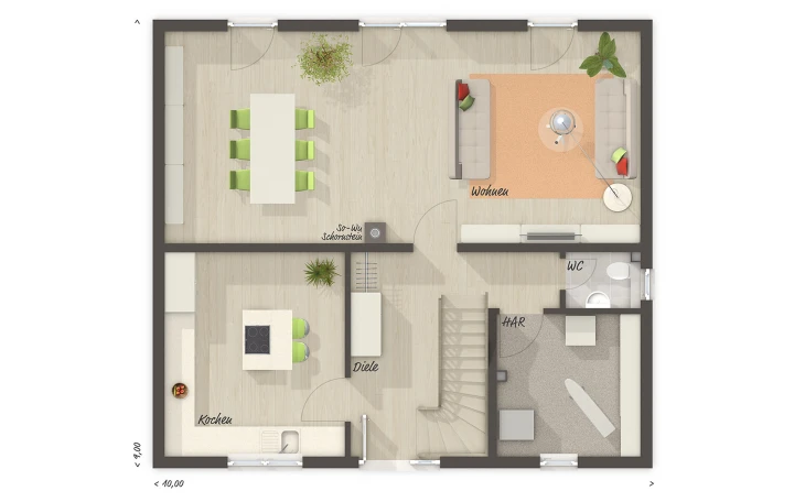 Town & Country Haus - Musterhaus Flair 134 Erdgeschoss