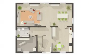 Grundriss Familienhaus Flair 148 (Mitwachshaus) von Town & Country Haus