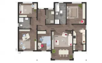 Grundriss Bungalow Bungalow 128 von Town & Country Haus