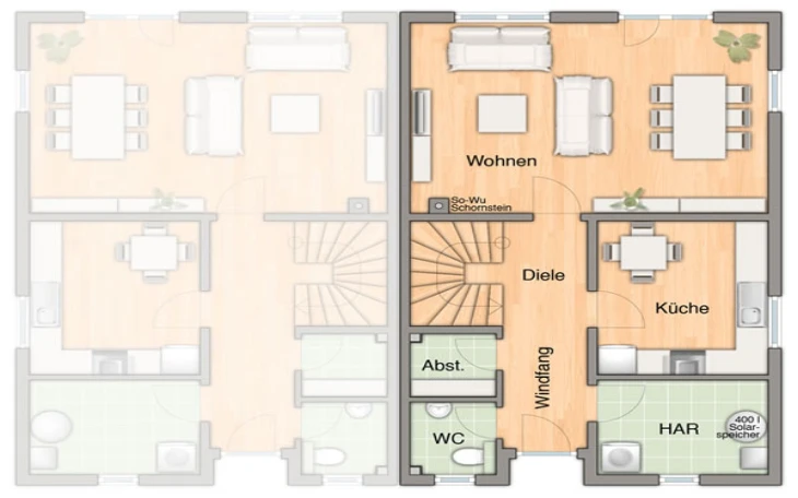 Town & Country Haus - Musterhaus Duett  115 Erdgeschoss