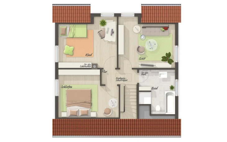 Town & Country Haus - Musterhaus Flair 113 Dachgeschoss