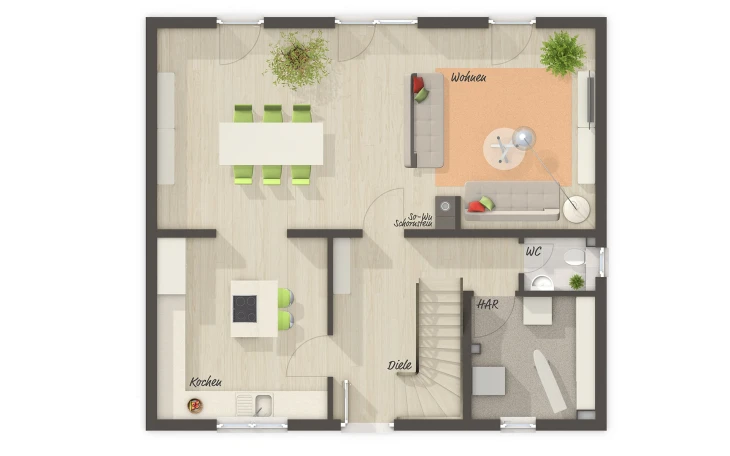 Town & Country Haus - Musterhaus Flair 125 Erdgeschoss