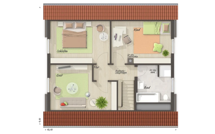 Town & Country Haus - Musterhaus Flair 130 Dachgeschoss