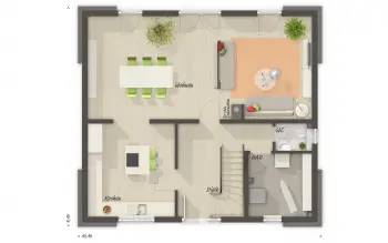 Grundriss Familienhaus Flair 130 von Town & Country Haus
