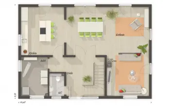 Grundriss Landhaus Landhaus 142 - modern von Town & Country Haus