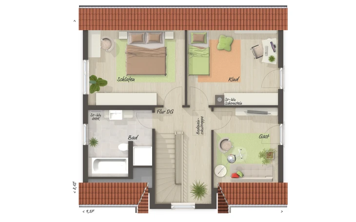 Town & Country Haus - Musterhaus Lifestyle 120 Dachgeschoss
