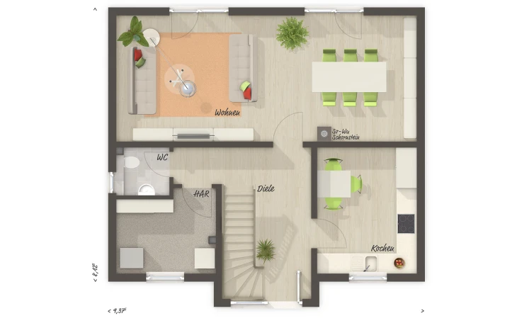 Town & Country Haus - Musterhaus Lifestyle 120 Erdgeschoss