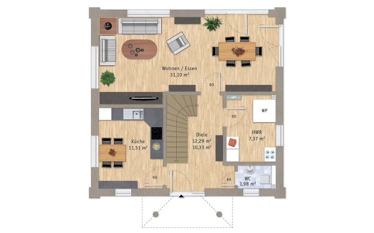 VarioSelf - Musterhaus VarioCity 124 Erdgeschoss