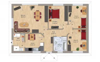 Grundriss Bungalow VarioClassic 114 von VarioSelf