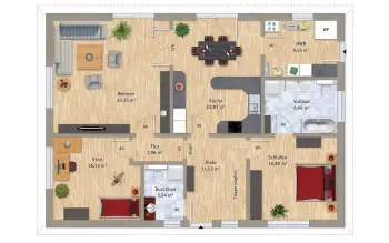 Grundriss Bungalow VarioClassic 124 von VarioSelf