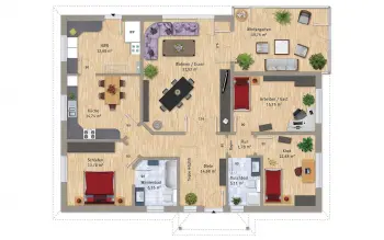 Grundriss Bungalow VarioClassic 148 von VarioSelf