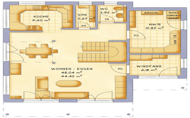 VarioSelf - Musterhaus VarioContour 166 Erdgeschoss