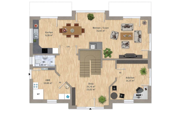 VarioSelf - Musterhaus VarioCity 202 Erdgeschoss