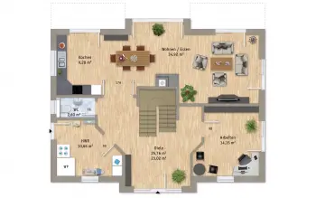 Grundriss Stadtvilla / Villa VarioCity 202 von VarioSelf