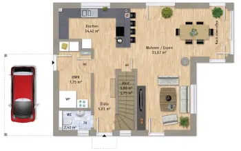 Grundriss Familienhaus VarioFamily 118 von VarioSelf