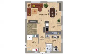 Grundriss Satteldach VarioFamily 125 von VarioSelf