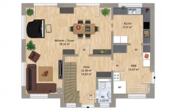 Grundriss Landhaus VarioFamily 142 von VarioSelf