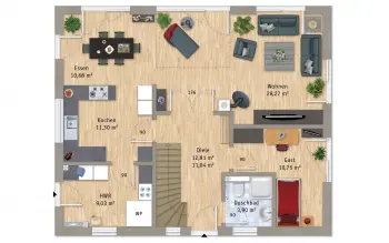 Grundriss Familienhaus VarioFamily 159 von VarioSelf