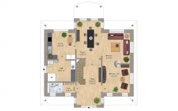 Grundriss Mediterranes Haus VarioToscana 185 von VarioSelf