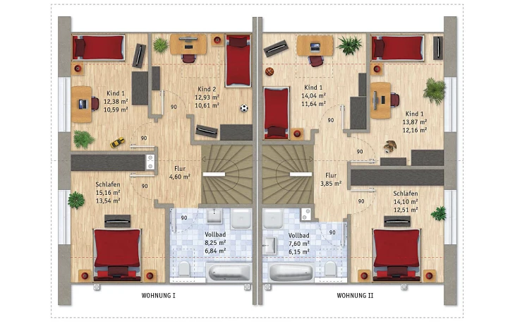 VarioSelf - Musterhaus VarioTwin 114 Dachgeschoss