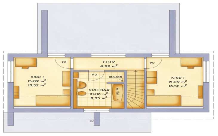 VarioSelf - Musterhaus VarioVision 129 Dachgeschoss