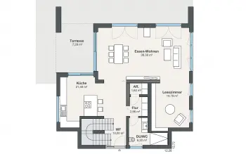 Grundriss Designerhaus Ausstellungshaus Rheinau-Linx (Jubiläumshaus) von WeberHaus