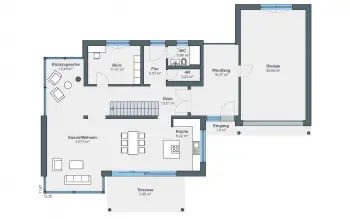 Grundriss Kubushaus Villingen-Schwenningen (Ausstellungshaus) von WeberHaus
