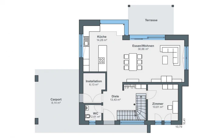 WeberHaus - Musterhaus generation 5.5 Haus 110 Wenden-Hünsborn (Ausstellungshaus) Erdgeschoss