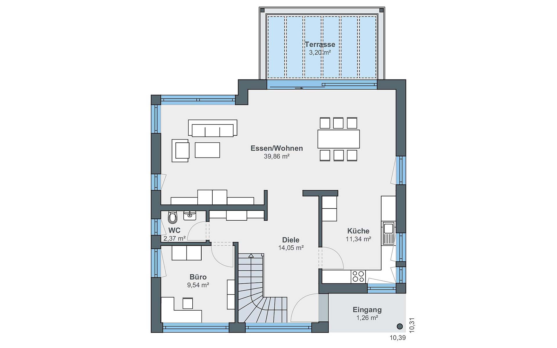 Erdgeschoss Ausstellungshaus Mannheim (Balance 250) von WeberHaus GmbH & Co. KG