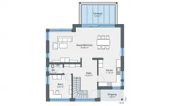 Grundriss Designerhaus Balance 250 (AH Mannheim) von WeberHaus