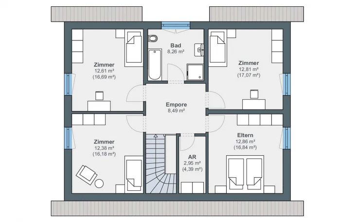 WeberHaus - Musterhaus Balance 300 Dachgeschoss