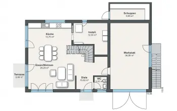 Grundriss Schwedenhaus Individual (Gazda) von WeberHaus