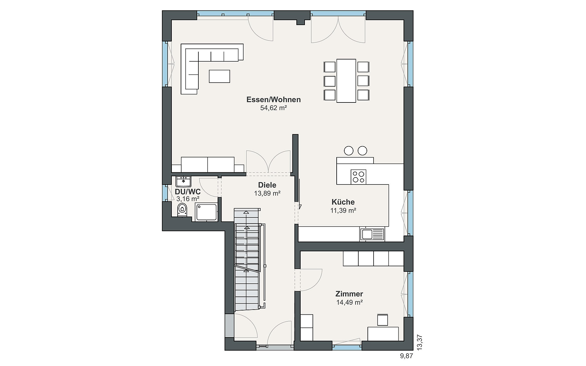 Erdgeschoss Individual (Greve) von WeberHaus GmbH & Co. KG