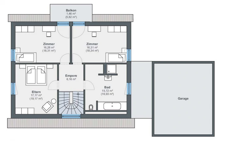 WeberHaus - Musterhaus generation 5.5 Haus 200 (AH Köln) Dachgeschoss