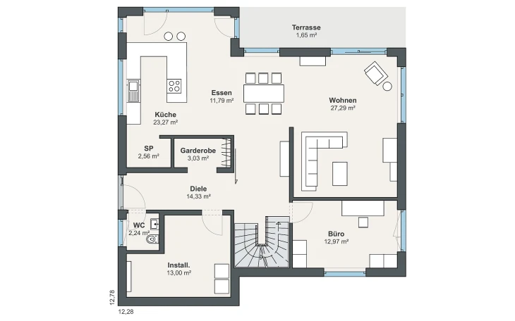 WeberHaus - Musterhaus generation 5.5 - Haus 300 (Haggenmüller) Erdgeschoss