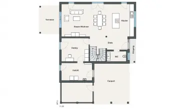 Grundriss Pultdach gerenation 5.5 (Möll) von WeberHaus