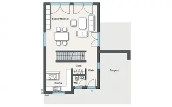 Grundriss Kubushaus Individual (Gregorini) von WeberHaus