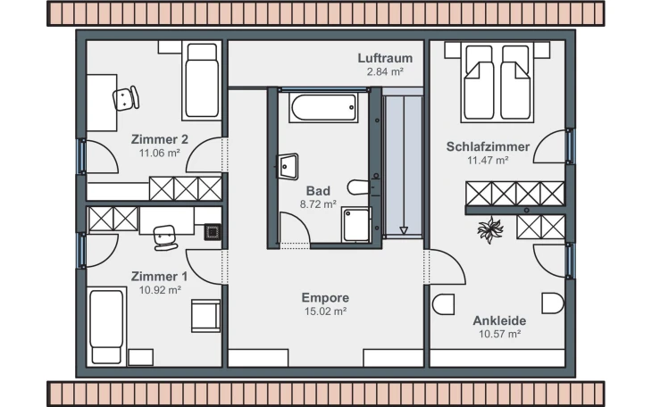 WeberHaus - Musterhaus Ausstellungshaus Leipzig Obergeschoss