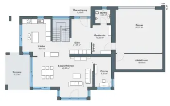 Grundriss Flachdach Ausstellungshaus München von WeberHaus